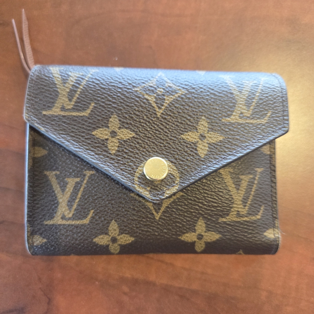 Louis Vuitton Monogram Envelope Wallet in Brown and Gold-Tone